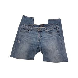 Lucky Brand Jeans Women's 31 Sienna Slim Boyfriend Blue Fade, 28” inseam